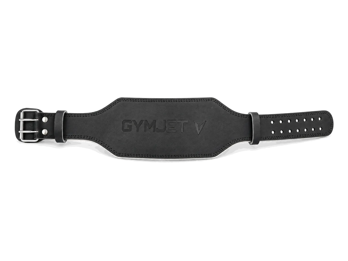 GYMJET black leather lifting belt