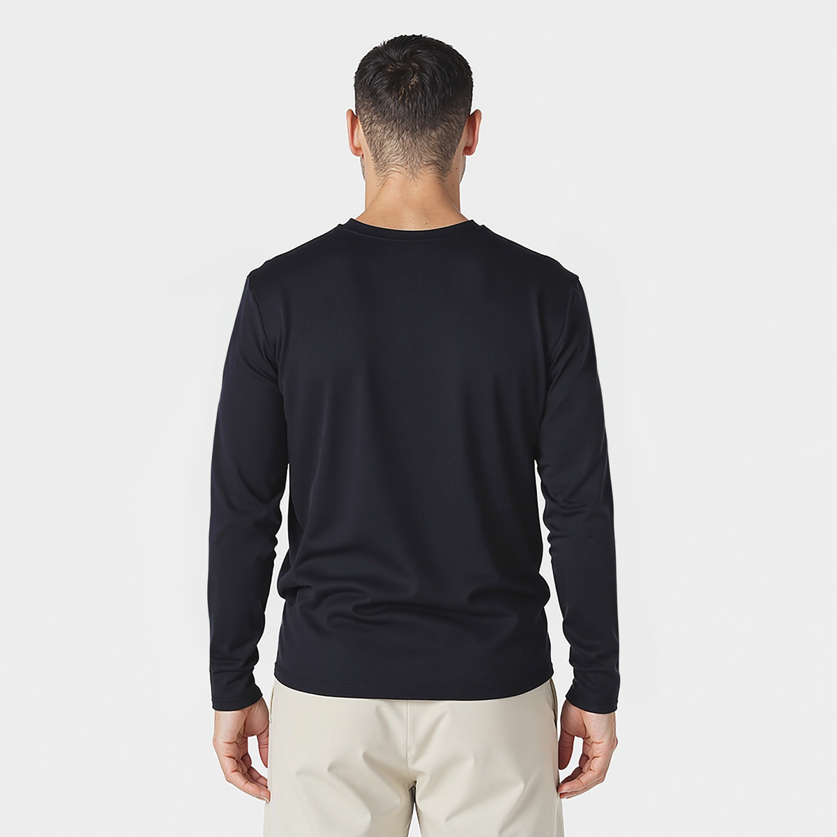 GYMJET Everyday Cotton Long Sleeve T-Shirt - Black